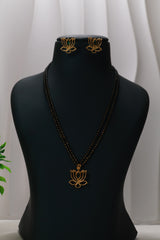 Lotus Design Gold Mangalsutra Set