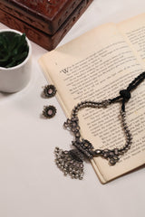 Elegant Oxidized Silver Necklace Set