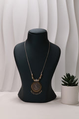 Antique Sunburst Oxidized Silver Necklace
