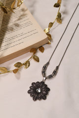 Antique Floral Pendant Necklace