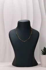 Elegant Blue Stone Gold Chain Necklace