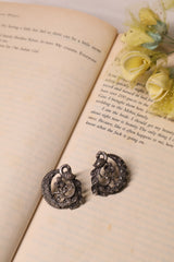 Antique Peacock Oxidized Silver Earrings