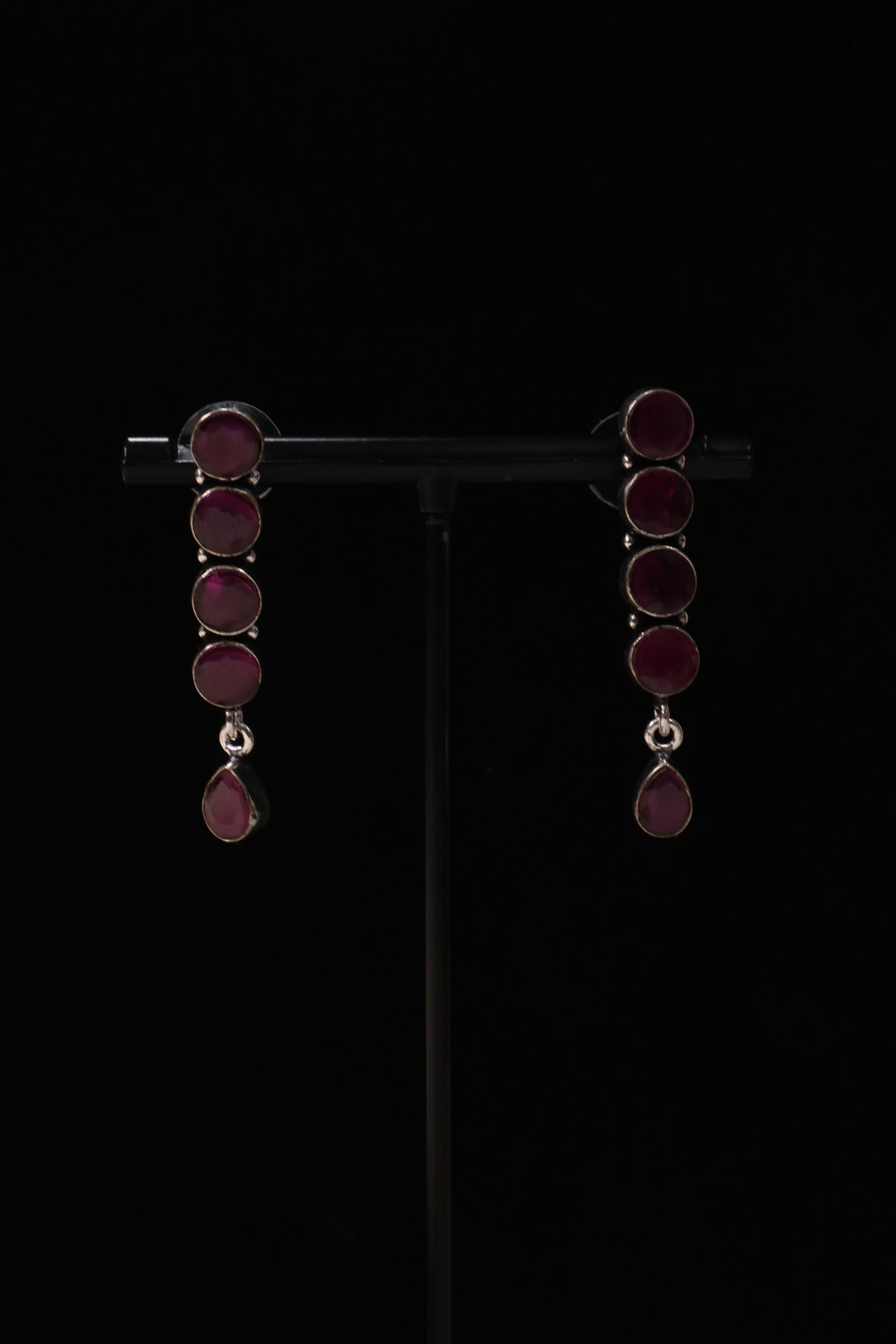Elegant Ruby Drop Earrings