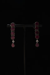 Elegant Ruby Drop Earrings