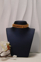 Golden Mesh Charm Choker (Elakkathali Single Layer)