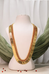 Traditional Gold Temple Coin Long Necklace