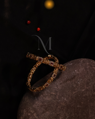 Temple-Inspired Ruby Gold Bangles