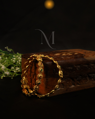 Sacred Splendor – Antique Gold Bangles with Temple Motifs