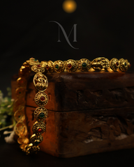 Sacred Splendor – Antique Gold Bangles with Temple Motifs