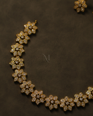 Golden Blossom – Diamond Floral Choker
