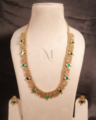 Emerald Spear Statement Necklace Set