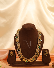 Emerald Spear Statement Necklace Set