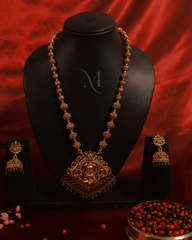 Antique Temple Jewelry Set – Goddess Lakshmi Design