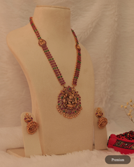 Premium Antique Temple Necklace with Lakshmi Pendant