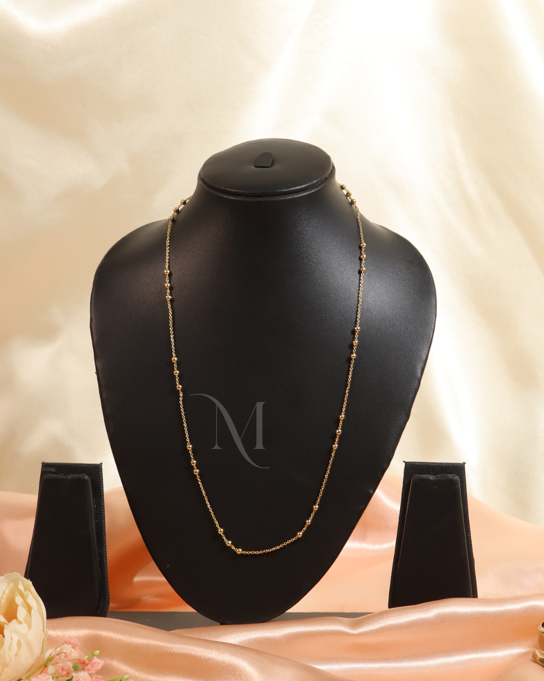 Delicate Gold Chain with Bead Accents