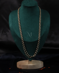 Elegant Dual-Layer Pearl and Gold Bead Necklace