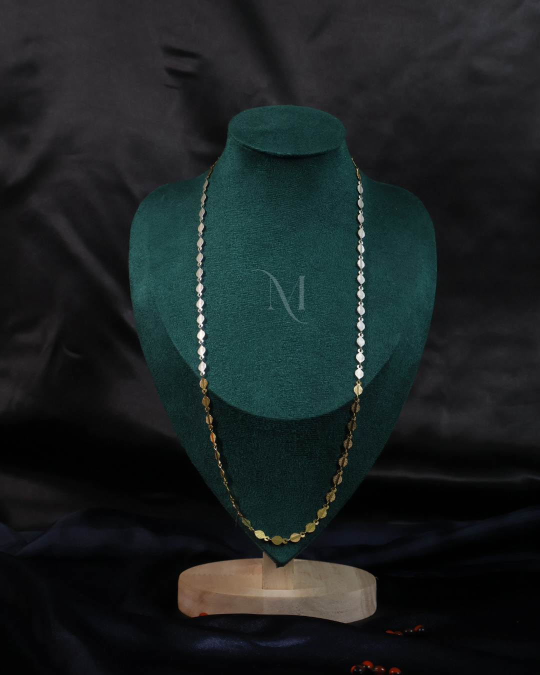 Elegant Dual-Tone Long Chain Necklace