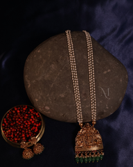 Regal Temple Jewelry Set with Pearls and Gemstones