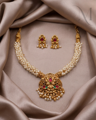 Vaidehi Pearl Necklace Set (Non-Idol)
