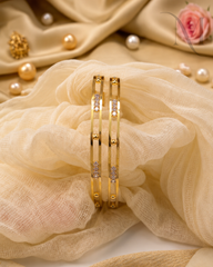 Golden Grace Stone Bangles